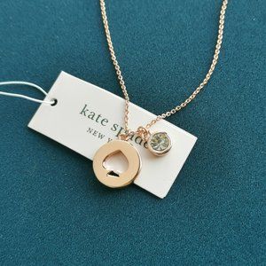 KATE SPADE Spot The Spade Rose Gold Necklace NEW $58